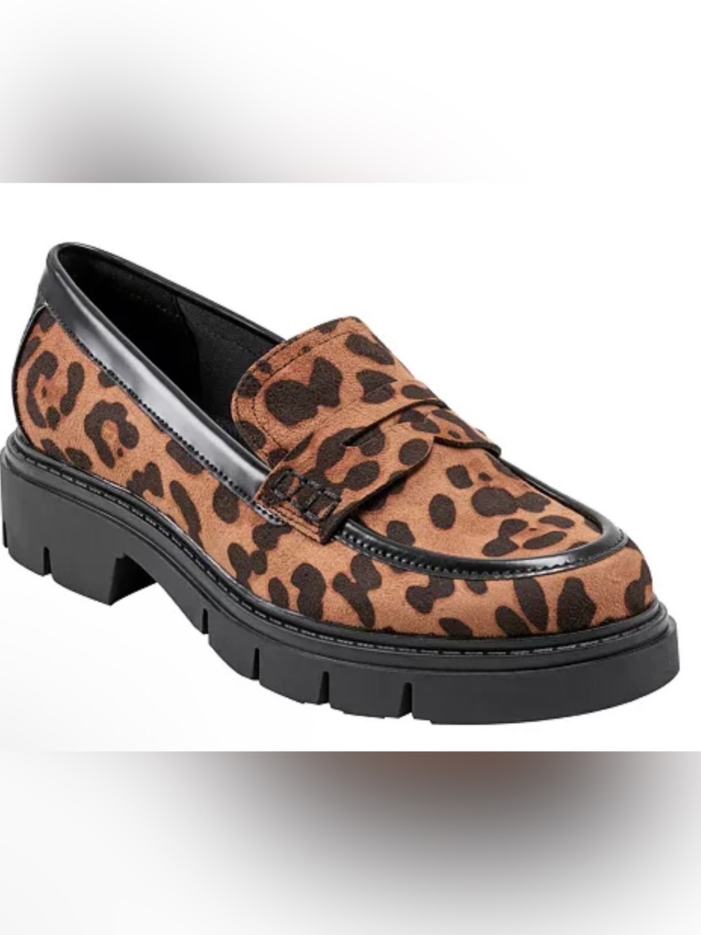 Like new Marc Fisher Leopard-Print Penny Loafers in Brown and Black size 10